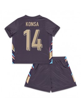 Engleska Ezri Konsa #14 Dječji Gostujuci Dres kompleti EP 2024 Kratak Rukavima (+ kratke hlače)